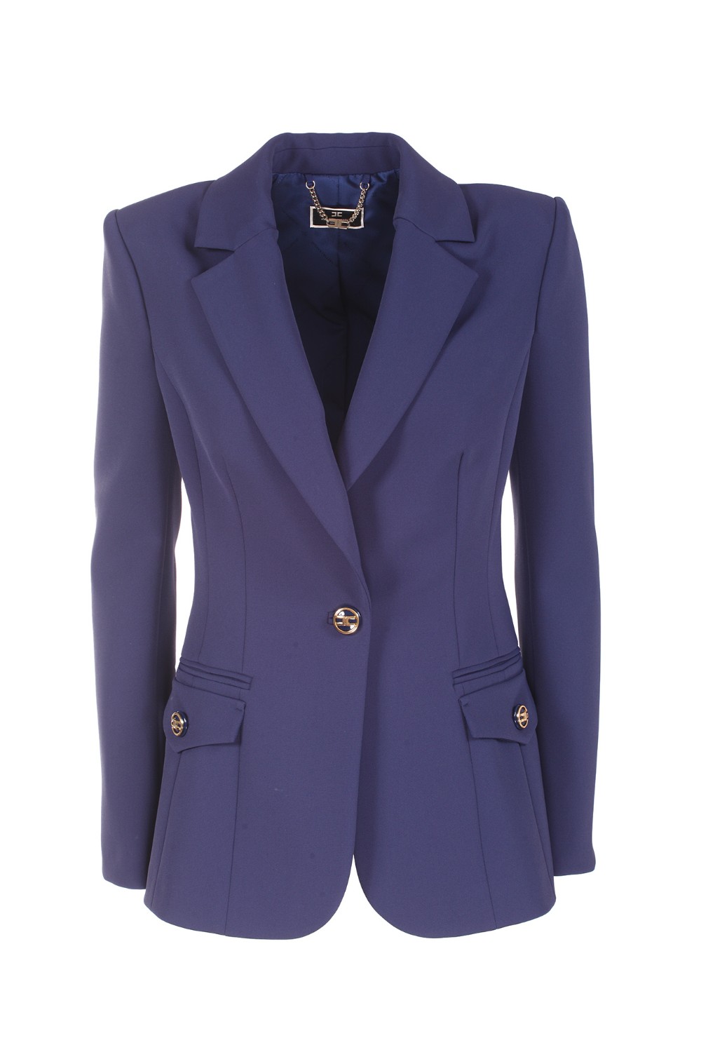 shop ELISABETTA FRANCHI Saldi Giacca: Elisabetta Franchi giacca in crepe.
Rever.
Maniche lunghe.
Vestibilità aderente.
Chiusura a singolo bottone.
Tasche doppie, sopra a filetto e sotto patta arricchita da bottone.
Bottone smaltato con logo oro.
Composizione: 96% Viscosa 4% Elastan.
Fabbricato in Italia.. GI04326E2-590 number 4125837